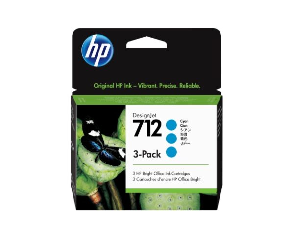 HP 712 3-pack (3ED77A) Rašalinė kasetė, Žydra - Image 5