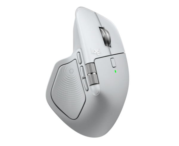 Logitech MX Master 4 for MAC Belaidė pelė RF Wireless + Bluetooth, 8000 DPI, White Silver - Image 2