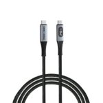 Verbatim 31849 Sync & Charge Kabelis USB-C į USB-C 240W 40Gbps 120cm, Power Display, Pilka/Juoda