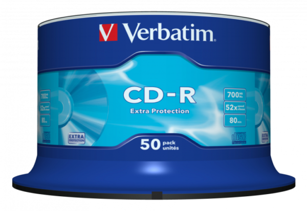 Verbatim 43351 CD-R 700MB 52X Extra Protection Surface diskai (50 vnt pakuotėje) - Image 2