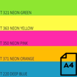 Spalvotas Neon popierius Double A, 75g, A4, 500 lapų, Rainbow 4, 5 Neon spalvų