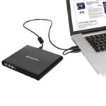 Verbatim 98938 External Slimline CD/DVD Writer Išorinis optinis įrenginys, USB-A, Juoda - Image 3