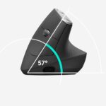 Logitech MX Vertical Ergonomiška belaidė pelė RF Wireless+Bluetooth, 4000 DPI, Graphite - Image 4
