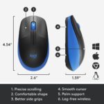 Logitech M190 Full-Size Belaidė pelė, RF Wireless, 1000 DPI, Mėlyna - Image 14