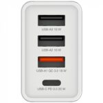 Verbatim 49701 USB Įkroviklis 30W 4-Port USB-A, USB-C, EU Plug, Balta - Image 2