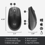 Logitech M190 Full-Size Belaidė pelė, RF Wireless, 1000 DPI, Charcoal - Image 14