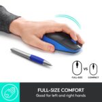 Logitech M190 Full-Size Belaidė pelė, RF Wireless, 1000 DPI, Mėlyna - Image 11