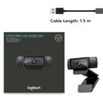 Logitech C920 HD Pro Internetinė kamera FHD, 3 MP, Juoda - Image 8