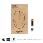Logitech Marathon M705 Belaidė pelė, RF Wireless, 1000 DPI, Charcoal - Image 14