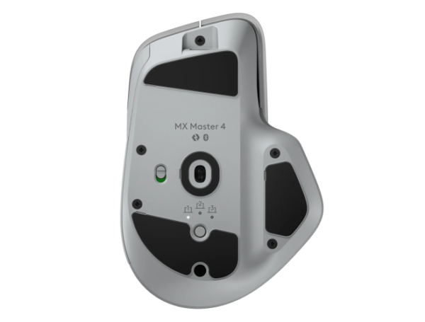 Logitech MX Master 4 Belaidė pelė RF Wireless + Bluetooth, 8000 DPI, Pale Grey - Image 3