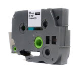 Juostelė Brother TZE-241/TZ241 18mm x 8m BK/WH NAUJA