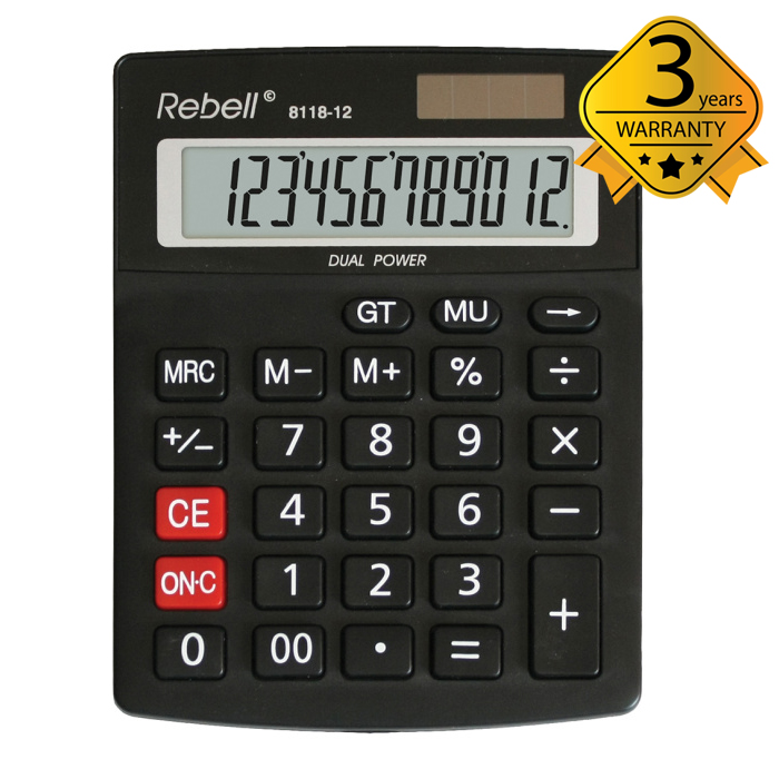 Calculator_Semi_Desktop_Rebell_8118_12_1 Skaičiuotuvas mažas stalinis Rebell 8118-12 - Image 1