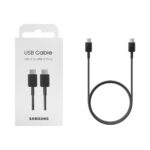 Įkroviklio laidas Samsung EP-DA705BBEGWW USB-C to USB-C 1m BK