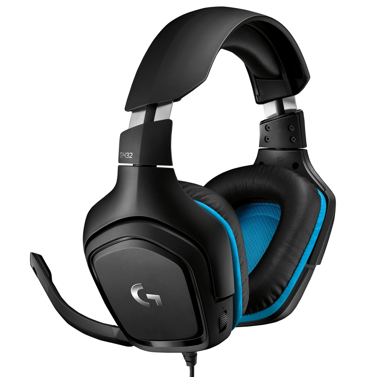 Headset_Logitech_G432_wired_USB_BK_CY Ausinės Logitech G432 laidinė USB BK/CY - Image 1