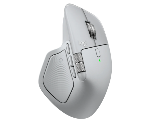 Logitech MX Master 4 Belaidė pelė RF Wireless + Bluetooth, 8000 DPI, Pale Grey - Image 2
