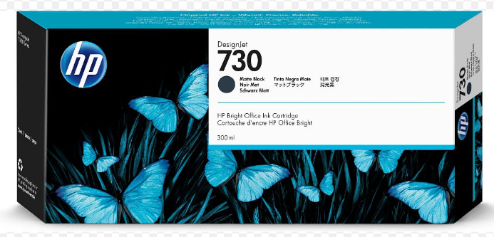 Ink_Cartridge_HP_No_730_P2V71A_Mate_BK_OEM Kasetė HP No.730 (P2V71A) Mat BK 300ml OEM - Image 1