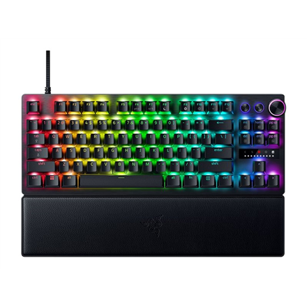 ULguG9cZJvzgGgWmNgzlgl9f7VUxc253LLNxGZrM Razer Huntsman V3 Pro Tenkeyless Laidinė žaidimų klaviatūra RGB, US, Juoda - Image 1