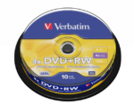 Verbatim 43488 DVD+RW SERL 4.7GB 4X Matt Silver Surface diskai (10 vnt pakuotėje)