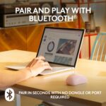 Logitech M240 Silent Belaidė pelė, Bluetooth, Rose - Image 2