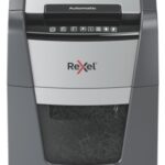 Rexel Optimum AutoFeed+ 100M Dokumentų naikiklis Micro-cut shredding 2x15mm P-5 34L 55dB, Grey/Black