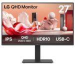 LG 27BA65QB-B.AEU Monitorius 27'' IPS, QHD 2560x1440, 5 ms, 350 cd/m2, 100 Hz, Juoda