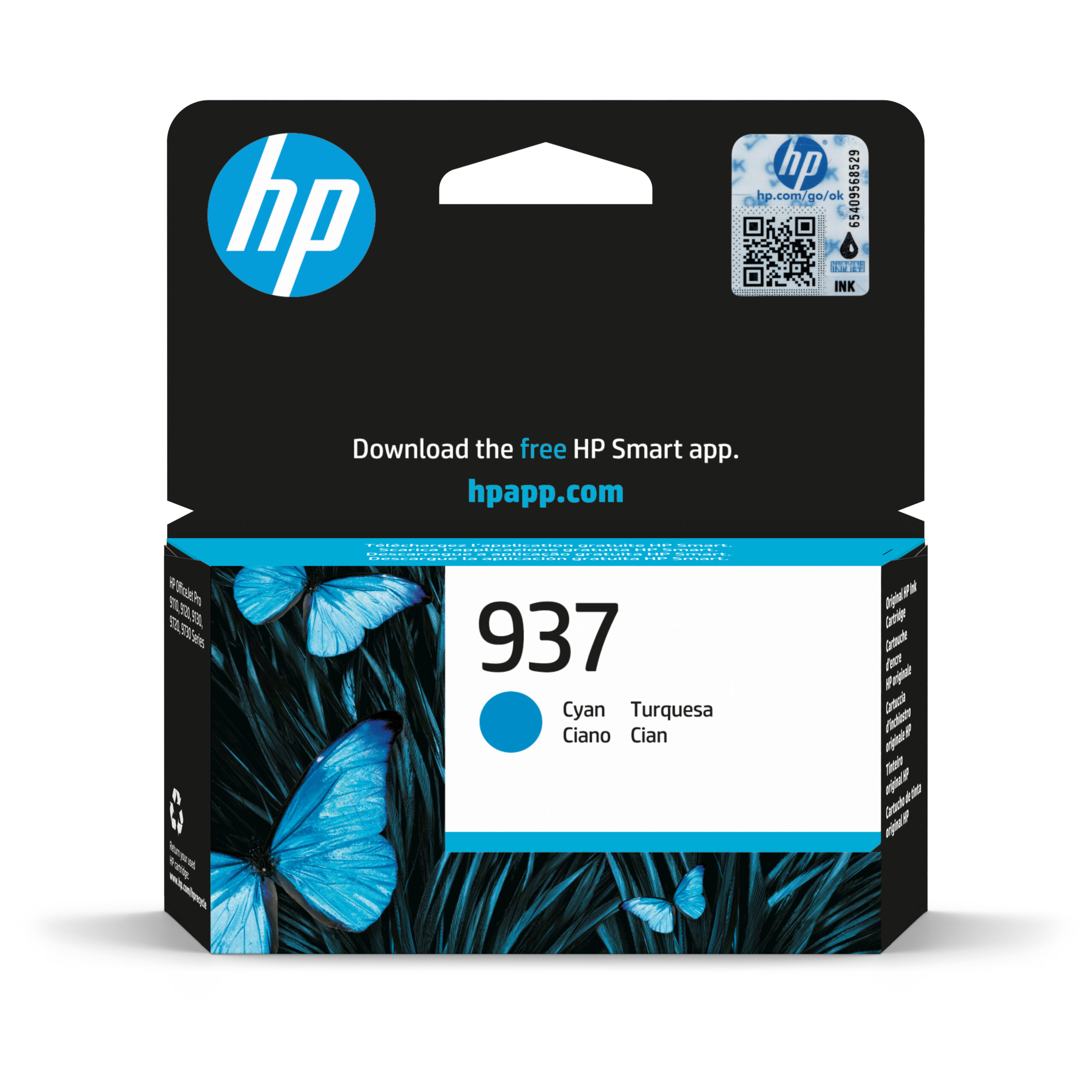 ink_cartridge_hp_ink_no_937_4s6w2ne_cy_oem Kasetė HP Ink No.937 (4S6W2NE) CY 800psl OEM - Image 1