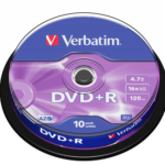 Verbatim 43498 DVD+R AZO 4.7GB 16X Matt Silver Surface diskai (10 vnt pakuotėje)