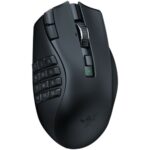 Razer Naga V2 HyperSpeed Belaidė žaidimų pelė RF Wireless+Bluetooth, 30000 DPI, Juoda