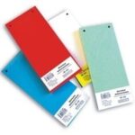 Skirtukai dokumentams SMLT kartoniniai 11x23,5cm  50vnt. žali