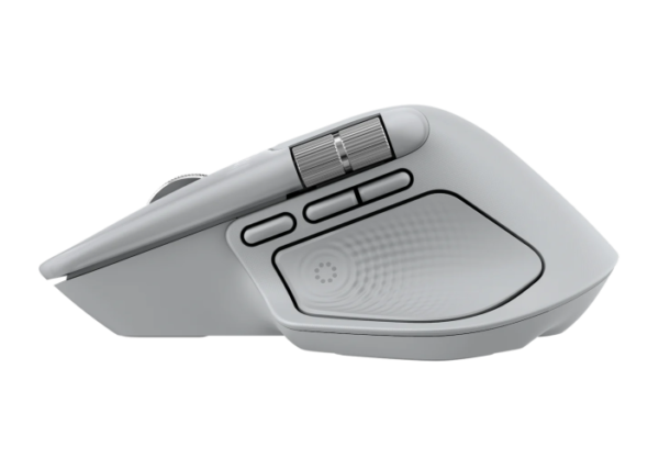 Logitech MX Master 4 Belaidė pelė RF Wireless + Bluetooth, 8000 DPI, Pale Grey - Image 5